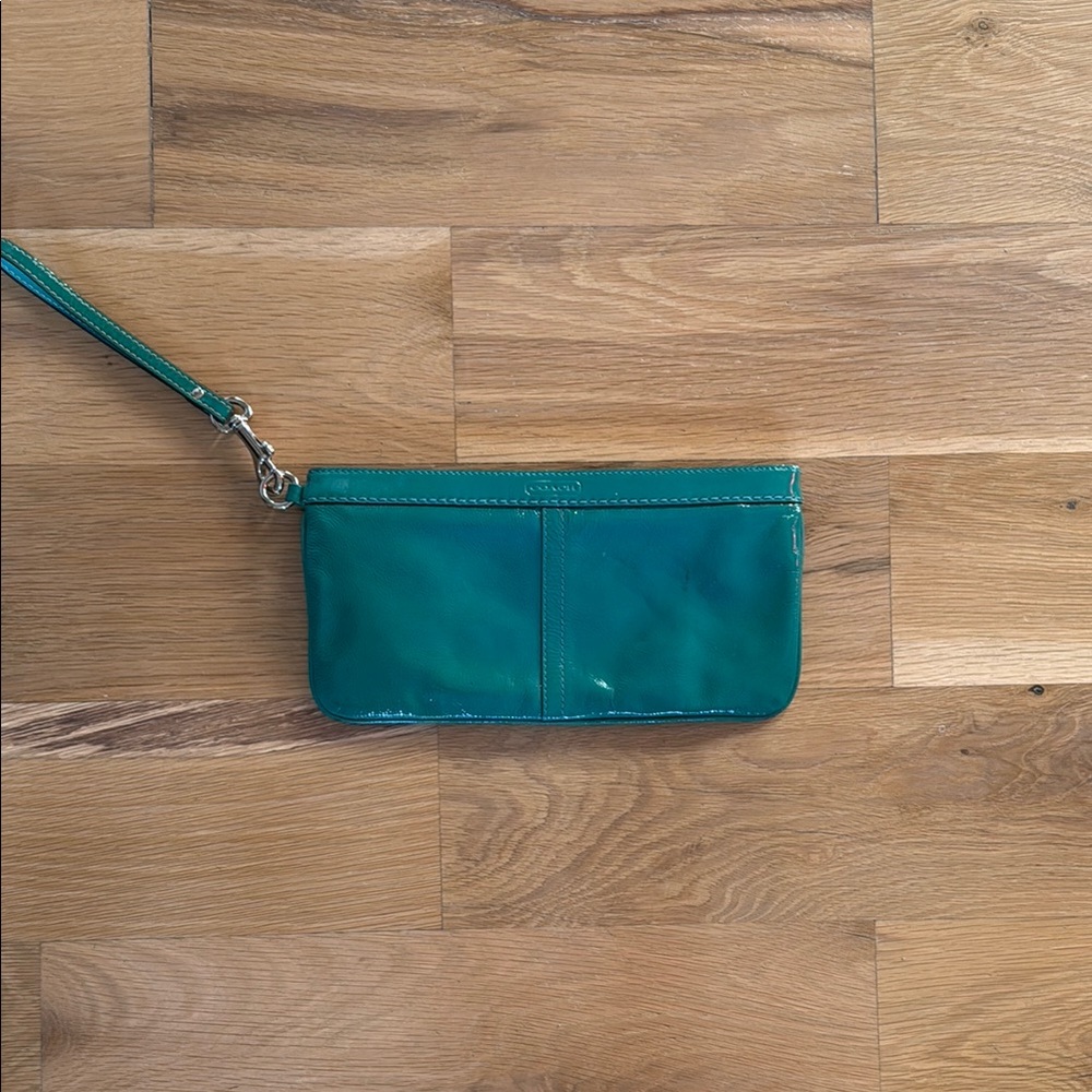 Coach Teal Wristlet
